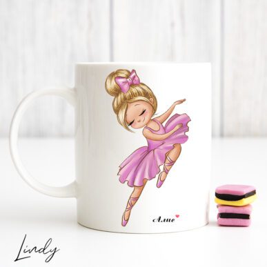 Персонализирана чаша за подарък "Малка балерина"