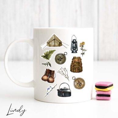 Аксесоари към персонализирана чаша за подарък "Travel Girl"