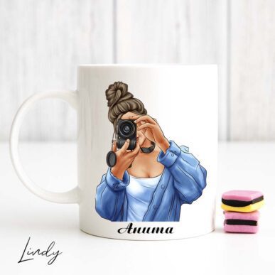 Персонализирана чаша за подарък "Момиче фотограф"