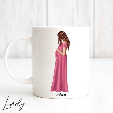 Персонализирана чаша за подарък "Бременно момиче"