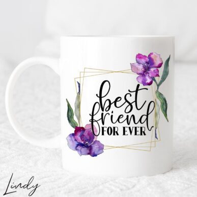 Чаша за подарък с надпис "Best friend for ever"