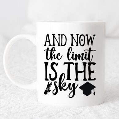 Чаша за подарък с надпис "And now the limit is the sky"