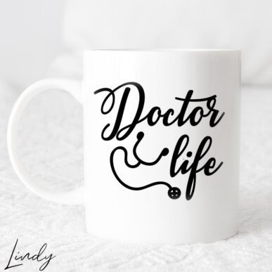 Чаша за подарък с надпис "Doctor life"