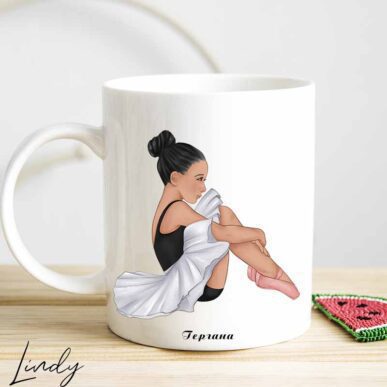 Персонализирана чаша за подарък "Балерина"