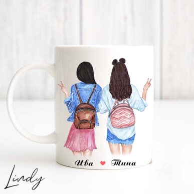 Персонализирана чаша за подарък "Дисни приятелки"