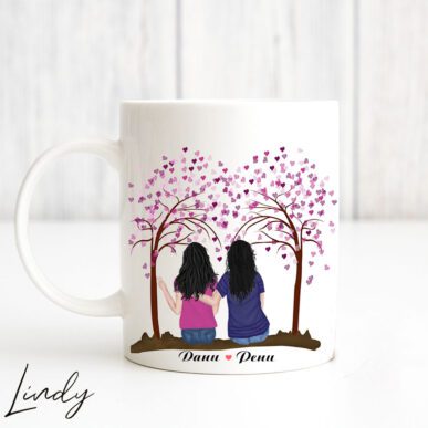 Персонализирана чаша за подарък "Майка и пораснала дъщеря"