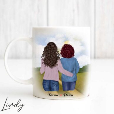 Персонализирана чаша за подарък "Майка и голяма дъщеря"