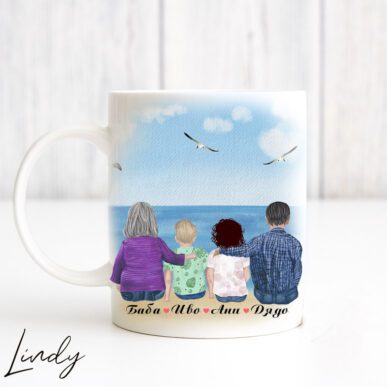 Персонализирана чаша за подарък "Баба и внучка"