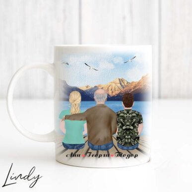 Персонализирана чаша за подарък "Дядо и внуци"