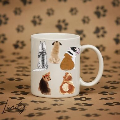 Породи кучета в гръб, добавка към персонализирана чаша за подарък