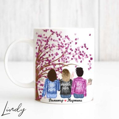 Персонализирана чаша за подарък "Приятелки"