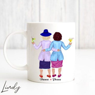 Персонализирана чаша за подарък "Приятелки завинаги"