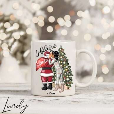 Персонализирана чаша "I believe in Santa"