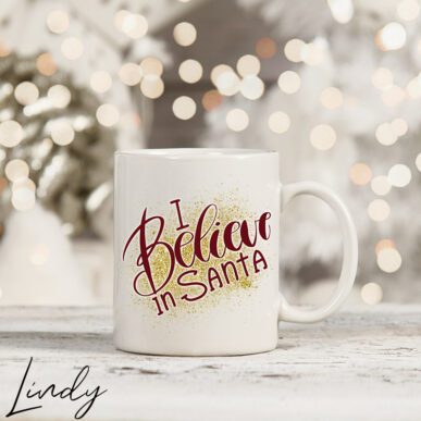 Персонализирана чаша "I believe in Santa"