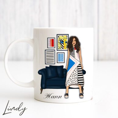 Персонализирана чаша "Абстрактно момиче"