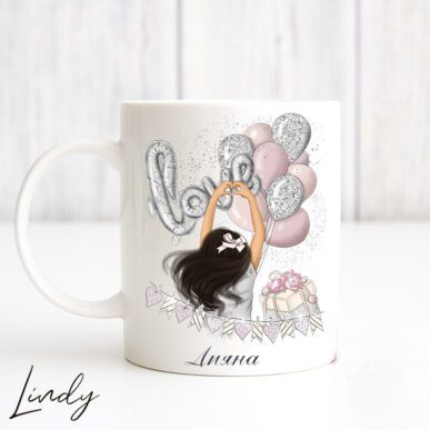 Персонализирана чаша "Празнично момиче"