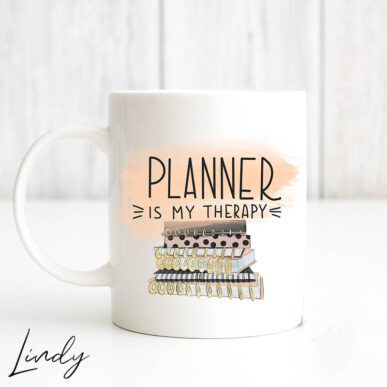 Чаша с надпис "Planner is my therapy"