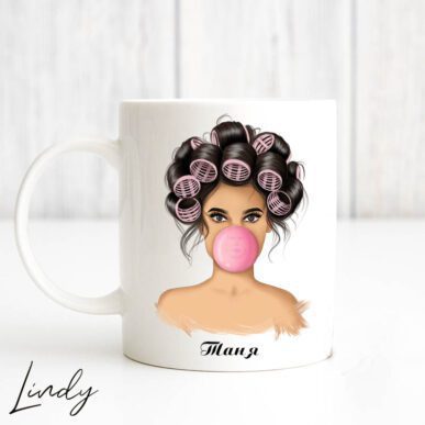 Персонализирана чаша "Момиче с дъвка"