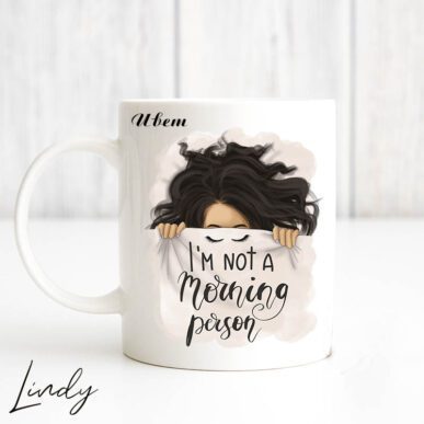 Персонализирана чаша "I'm not a morning person"