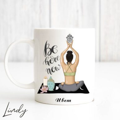 Персонализирана чаша "Йога момиче"