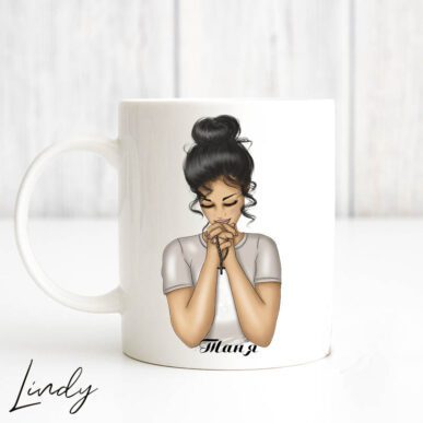 Персонализирана чаша "Момиче, което се моли"