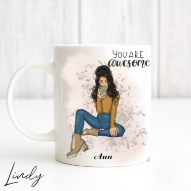 Персонализирана чаша "Selfie girl"