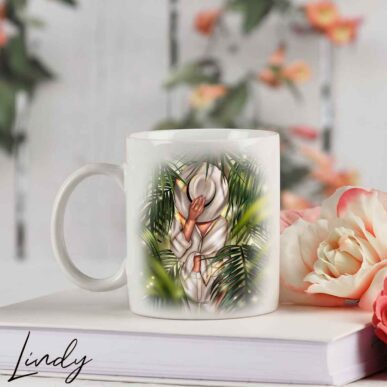 Персонализирана чаша за подарък "Тропическо момиче"