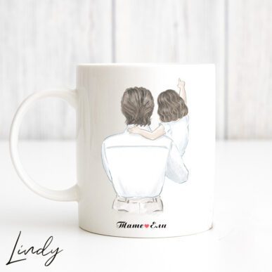 Персонализирана чаша за подарък "Баща и дъщеря"