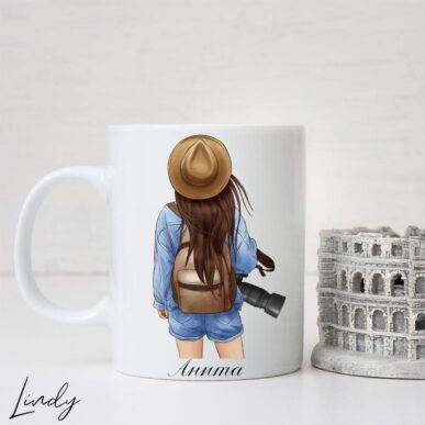 Персонализиранa чаша за подарък с дизайн за пътешественици