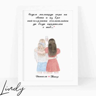 Персонализирана рамка подарък за приятелка