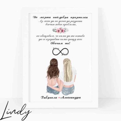 Персонализирана рамка подарък за приятелка