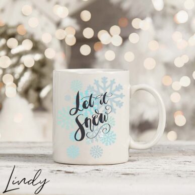 Чаша за подарък с надпис "Let it snow"