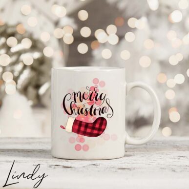 Чаша за подарък с надпис "Merry Christmas"
