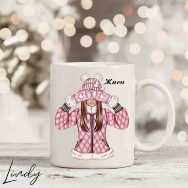 Персонализирана чаша "Зимно момиче"
