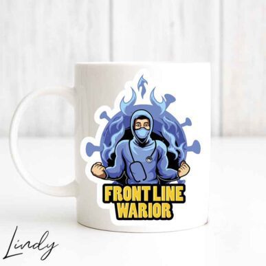 Персонализирана чаша подарък за доктор "Front line warior