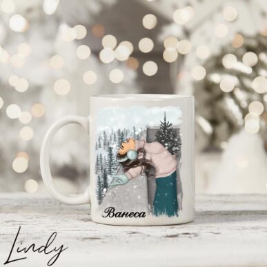 Персонализирана чаша за подарък "Зимно момиче"