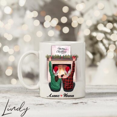 Персонализирана чаша за подарък "Коледни приятелки"
