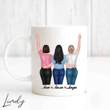 Персонализирана чаша за подарък "Приятелки"