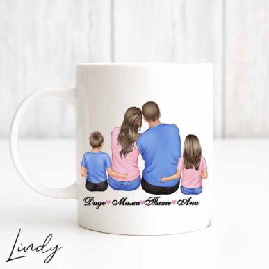 Персонализирана чаша за подарък "Семейство"