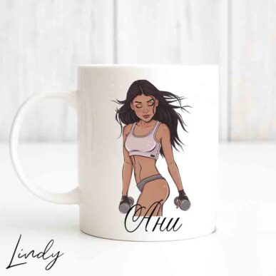 Персонализирана чаша за подарък "Спортно момиче"