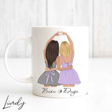 Персонализирана чаша за подарък "Най-добри приятелки"