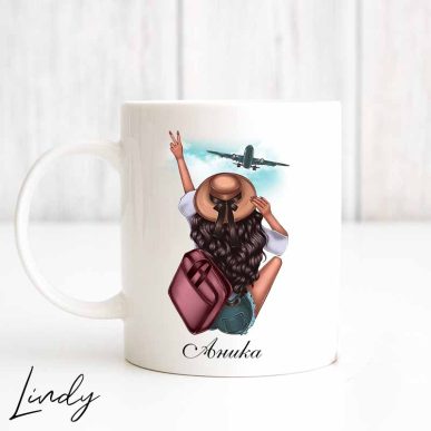 Персонализирана чаша за подарък "Travel girl"