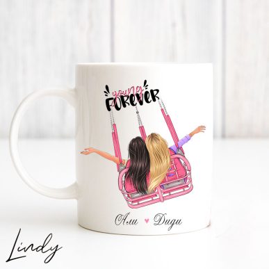 Персонализирана чаша за подарък "Приятелки на люлка"