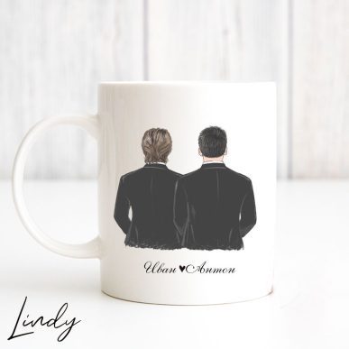 Персонализирана чаша за подарък "Младоженец и кум"