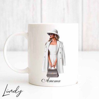 Персонализирана чаша за подарък "Бизнес дама"