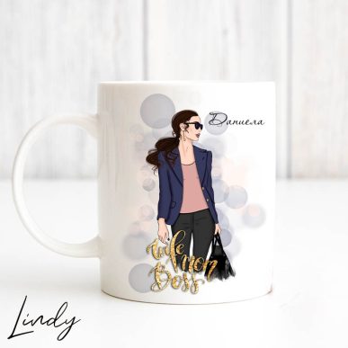 Персонализирана чаша за подарък "Mom, boss, wife"