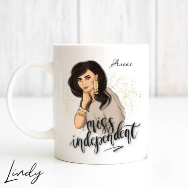 Персонализирана чаша за подарък "Miss independent"