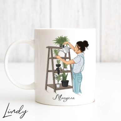 Персонализирана чаша за подарък "Plant lady"