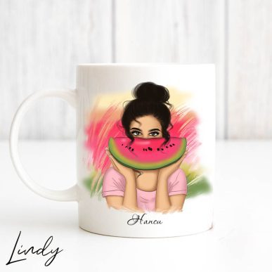 Персонализирана чаша за подарък за "Summer girl"