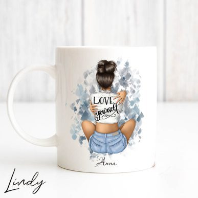 Персонализирана чаша за подарък "Love yourself"